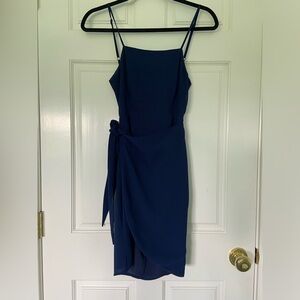 BY THE WAY NAVY BACKLESS KNOT DRESS